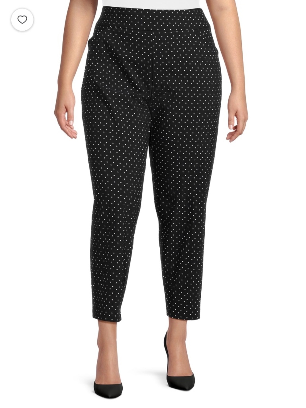 Just My Size Women’s Plus Black Dotted Millennium Pants Size 1X NWT